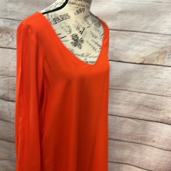 Lovers + Friends Gracie Mini Dress Split Sleeves V-neck in Coral Reef Size Small - Picture 6 of 12